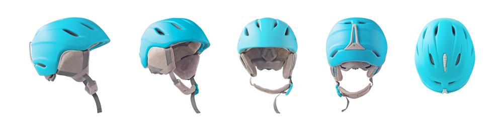 View of a ski helmet (front, side, from above....)