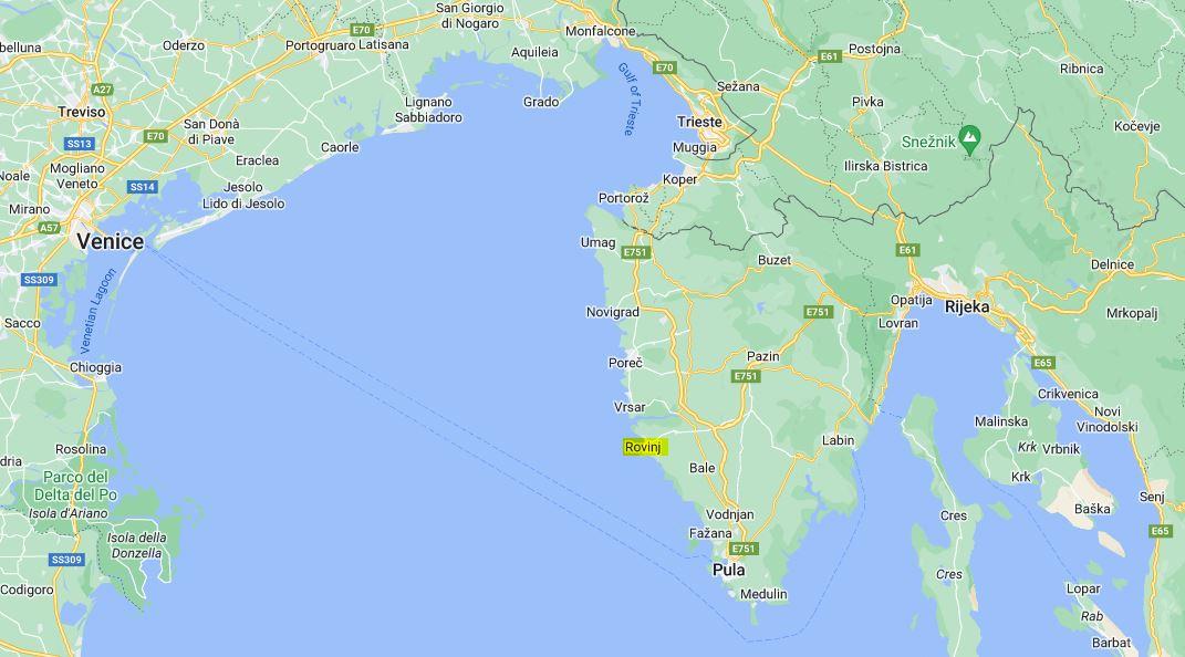Map of Rovinj